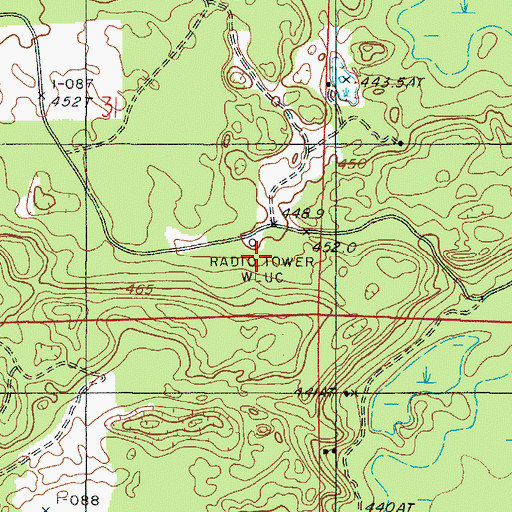 Topographic Map of WLUC-TV (Marquette), MI