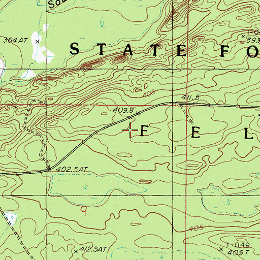 Topographic Map of Sturgeon River State Forest, MI