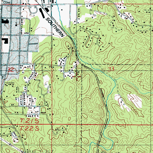 Topographic Map of The Moon, AL