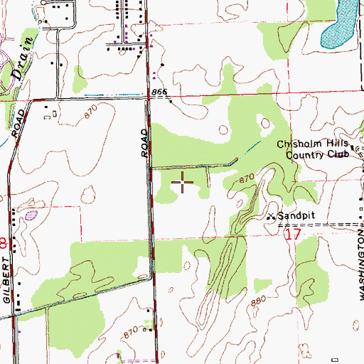 Topographic Map of WXLA-AM (Dimondale), MI
