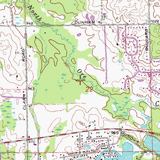 Topographic Map of WACY-AM (Fenton), MI