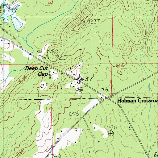 Topographic Map of Truth Church, AL