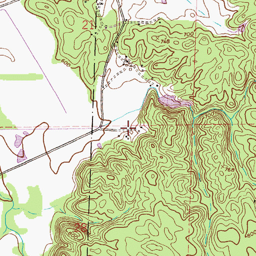 Topographic Map of Turnipseed (historical), AL