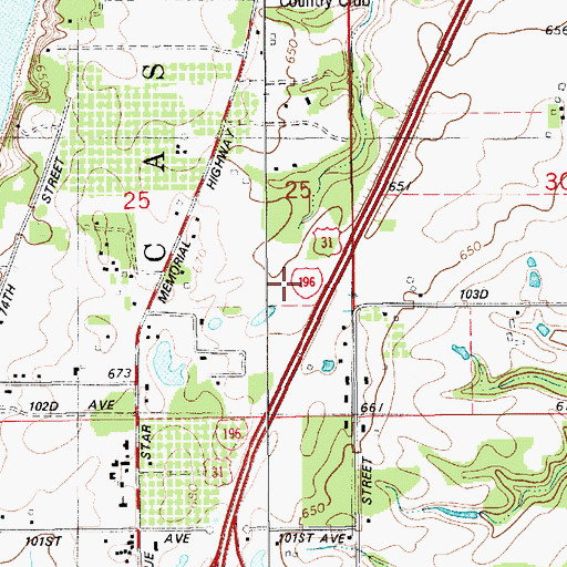 Topographic Map of WCSY-AM (South Haven), MI