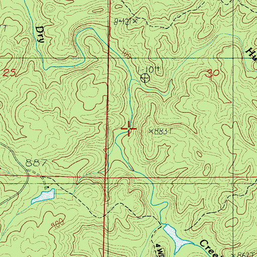 Topographic Map of Tyler Branch, AL