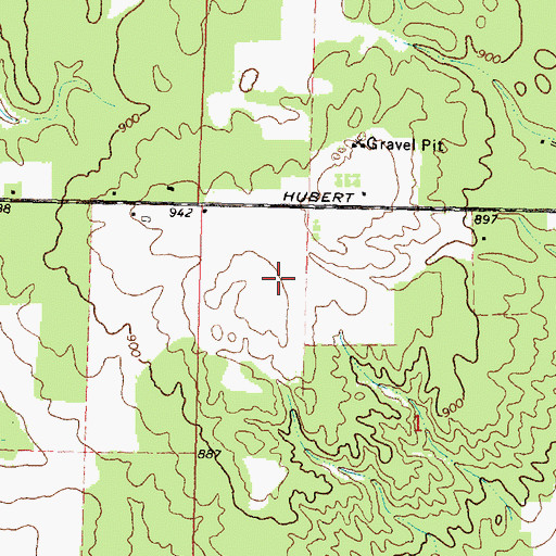 Topographic Map of WATZ-FM (Alpena), MI