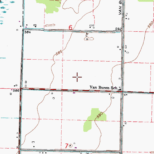 Topographic Map of WHNN-FM (Bay City), MI