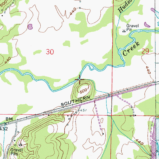 Topographic Map of Welches Spring Branch, AL