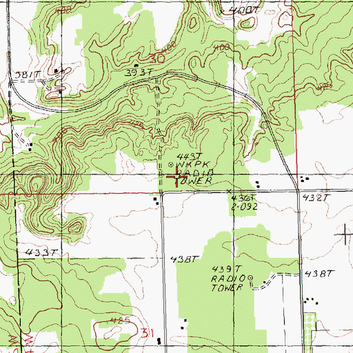 Topographic Map of WKPK-FM (Gaylord), MI