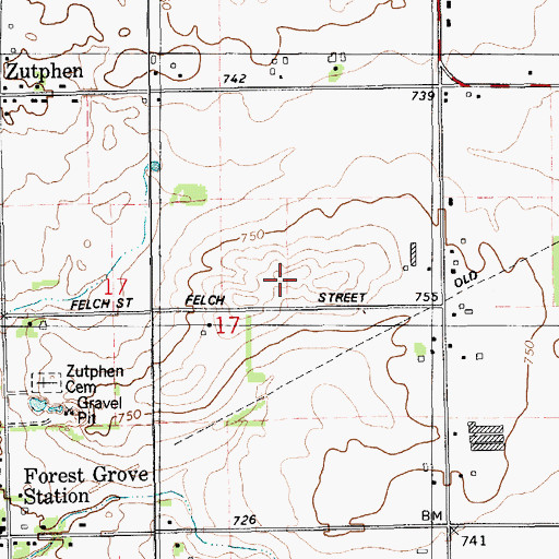 Topographic Map of WYXX-FM (Holland), MI