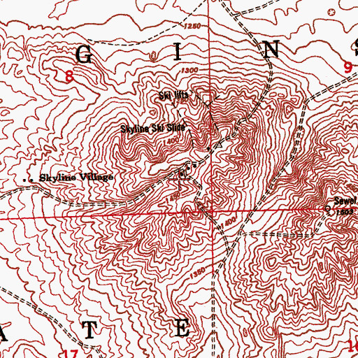 Topographic Map of WGRY-FM (Roscommon), MI