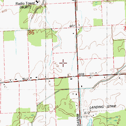 Topographic Map of WSMH-TV (Flint), MI