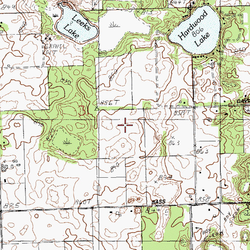 Topographic Map of WXMI-TV (Grand Rapids), MI