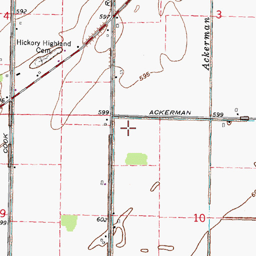Topographic Map of Township of Akron, MI