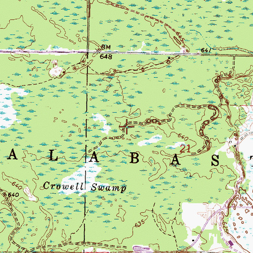 Topographic Map of Township of Alabaster, MI