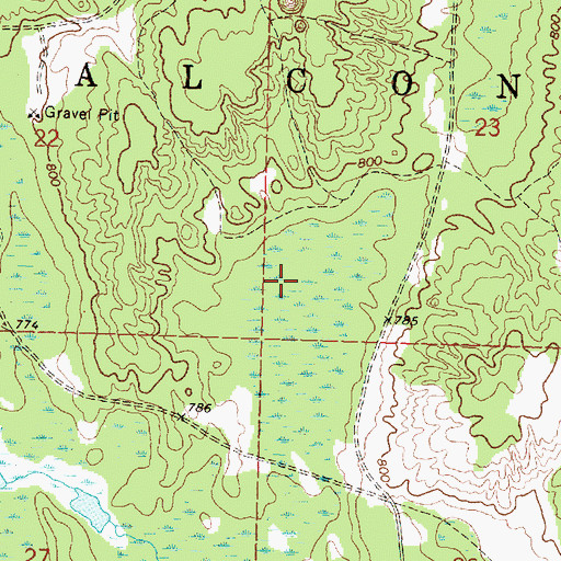 Topographic Map of Township of Alcona, MI