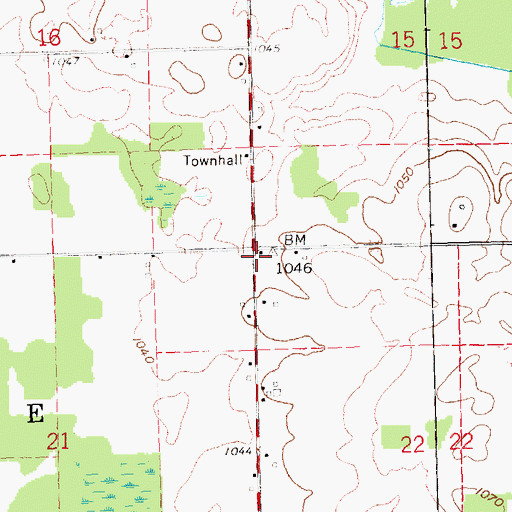 Topographic Map of Township of Algansee, MI