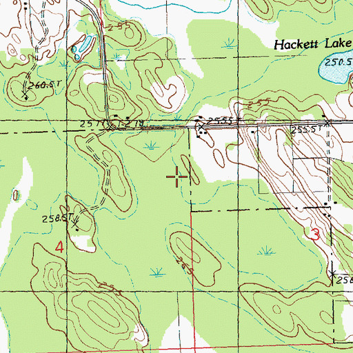 Topographic Map of Township of Allis, MI