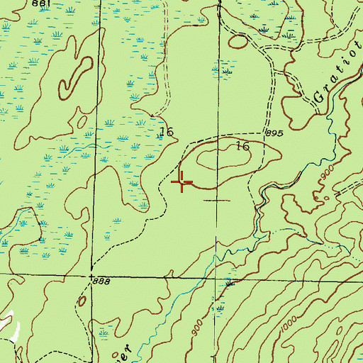 Topographic Map of Township of Allouez, MI