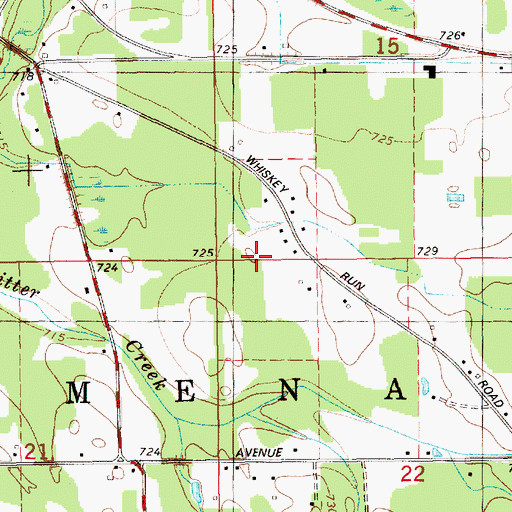 Topographic Map of Township of Almena, MI