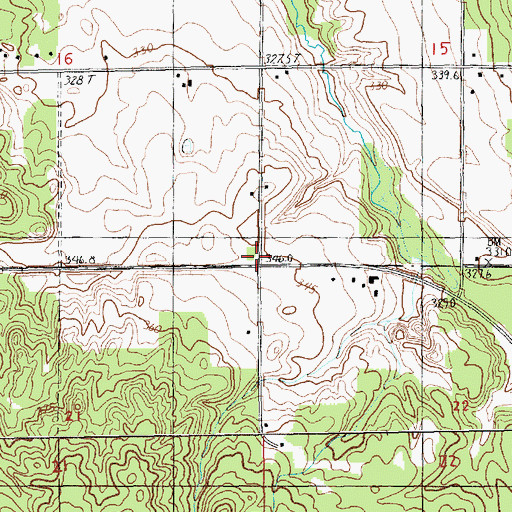 Topographic Map of Township of Antioch, MI