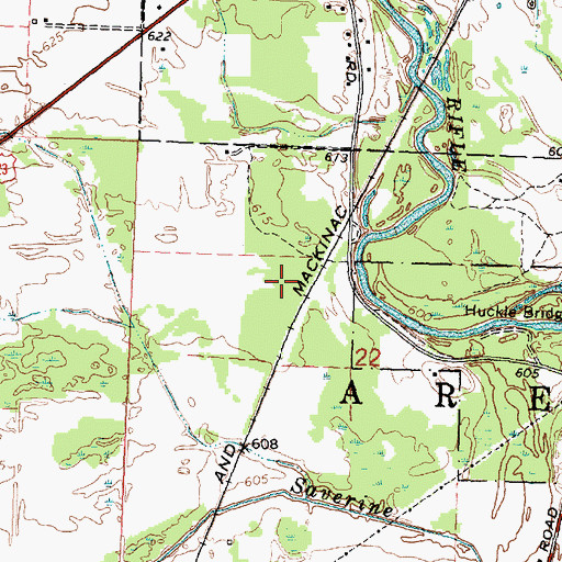 Topographic Map of Township of Arenac, MI