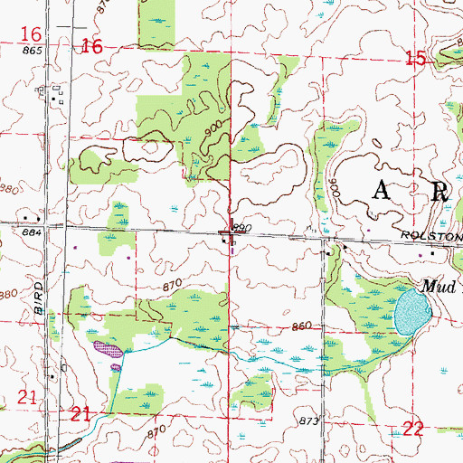 Topographic Map of Township of Argentine, MI