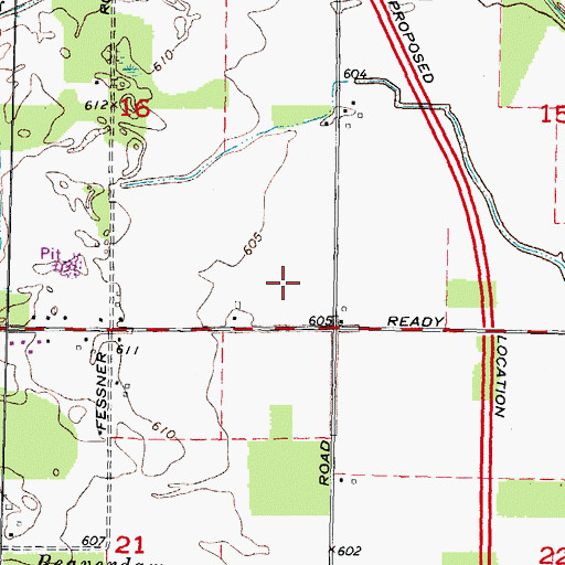 Topographic Map of Township of Ash, MI