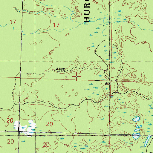 Topographic Map of Charter Township of Au Sable, MI