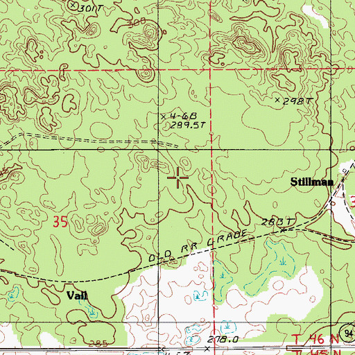 Topographic Map of Township of Au Train, MI