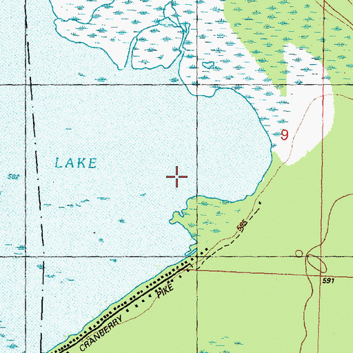 Topographic Map of Township of Baldwin, MI