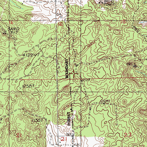 Topographic Map of Township of Barton, MI
