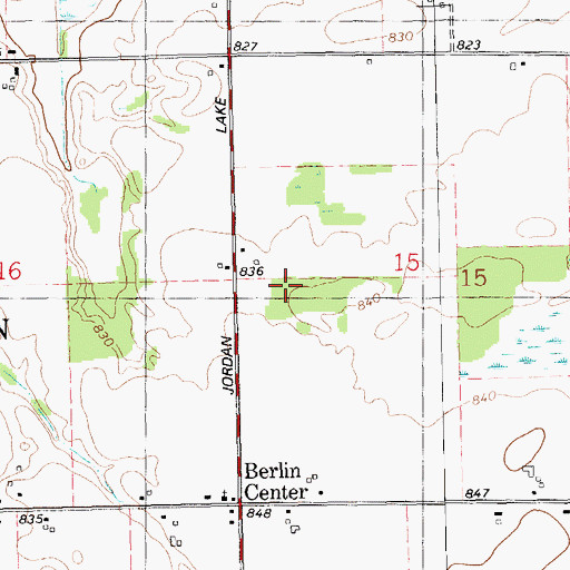 Topographic Map of Township of Berlin, MI