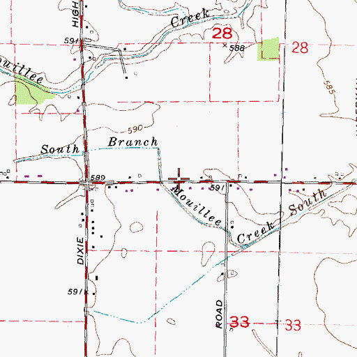 Topographic Map of Charter Township of Berlin, MI