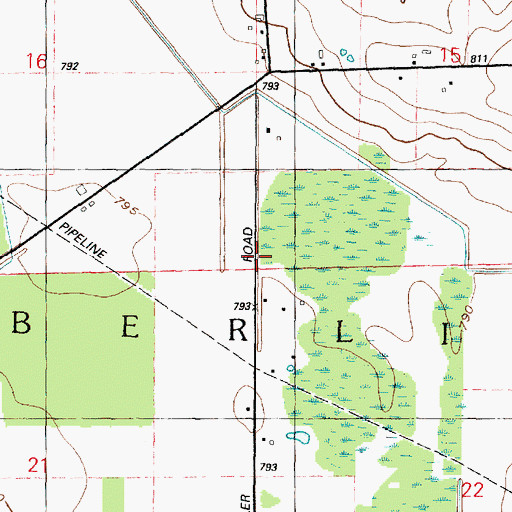 Topographic Map of Township of Berlin, MI