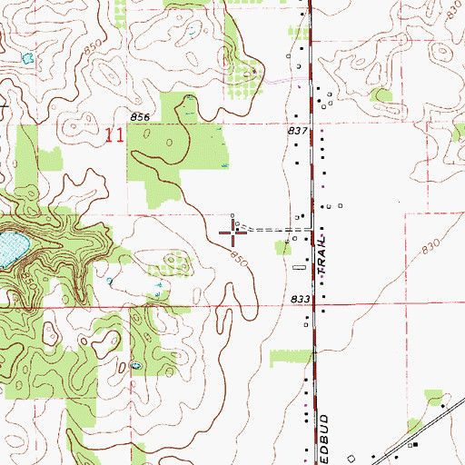 Topographic Map of Township of Bertrand, MI