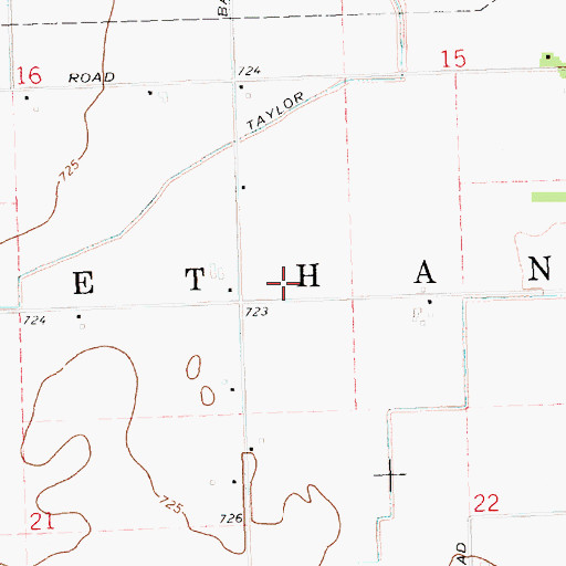 Topographic Map of Township of Bethany, MI