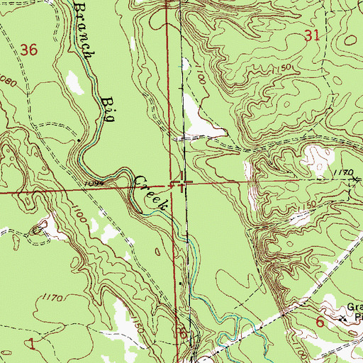 Topographic Map of Township of Big Creek, MI