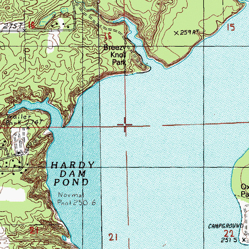 Topographic Map of Township of Big Prairie, MI