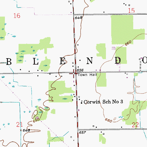 Topographic Map of Township of Blendon, MI