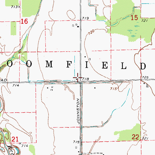 Topographic Map of Township of Bloomfield, MI