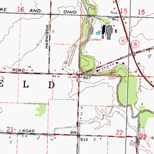 Topographic Map of Township of Blumfield, MI