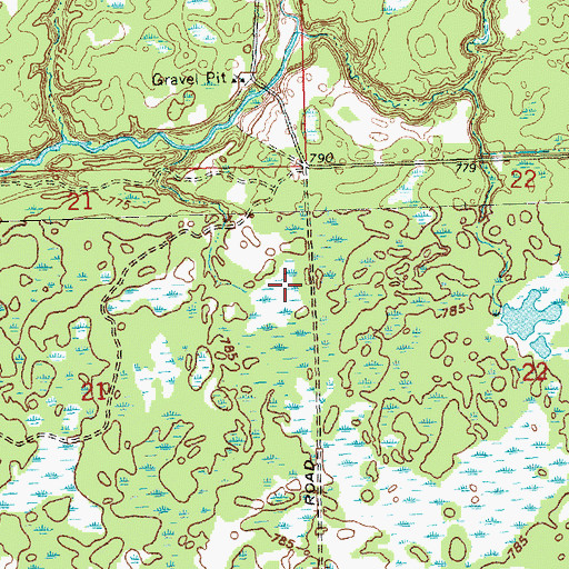 Topographic Map of Township of Bourret, MI