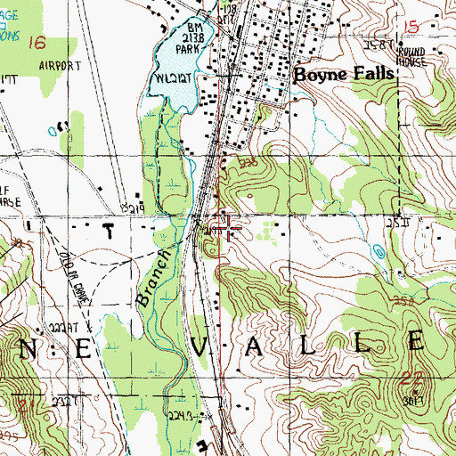 Topographic Map of Township of Boyne Valley, MI