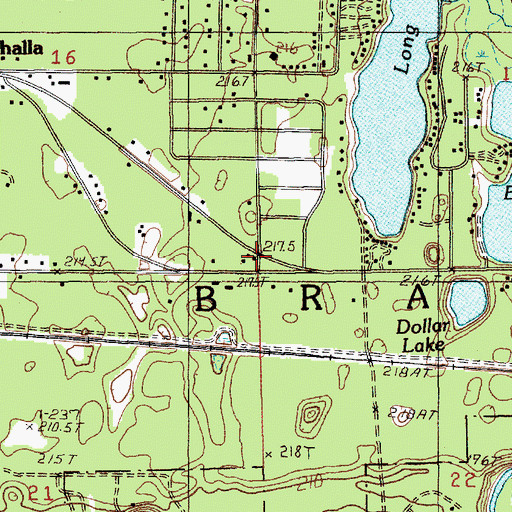 Topographic Map of Township of Branch, MI