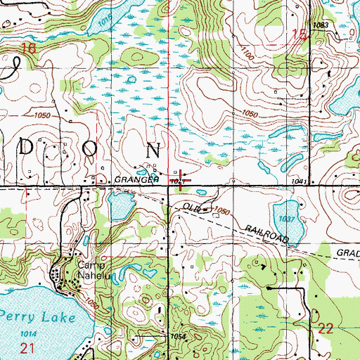 Topographic Map of Charter Township of Brandon, MI