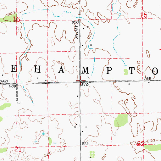 Topographic Map of Township of Bridgehampton, MI
