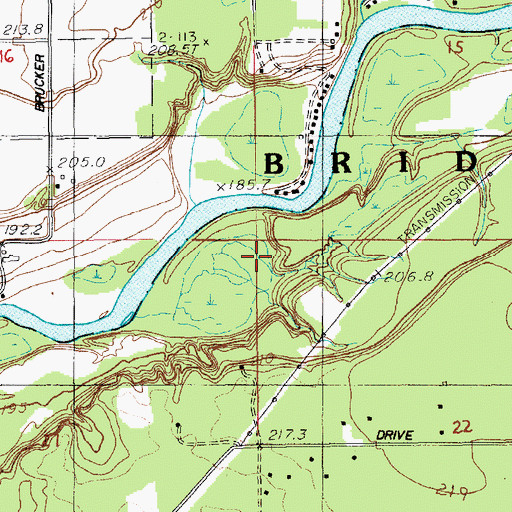 Topographic Map of Township of Bridgeton, MI