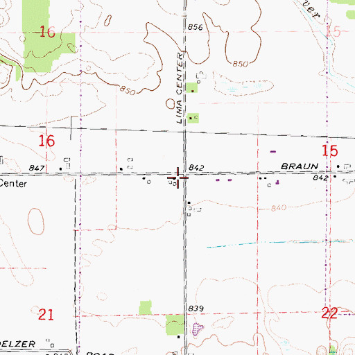 Topographic Map of Township of Bridgewater, MI
