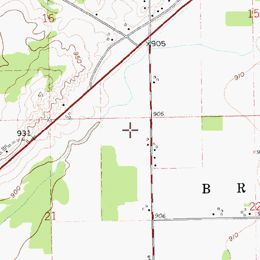 Topographic Map of Township of Bronson, MI